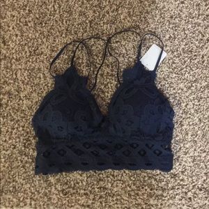 Navy Blue Bralette Shirt